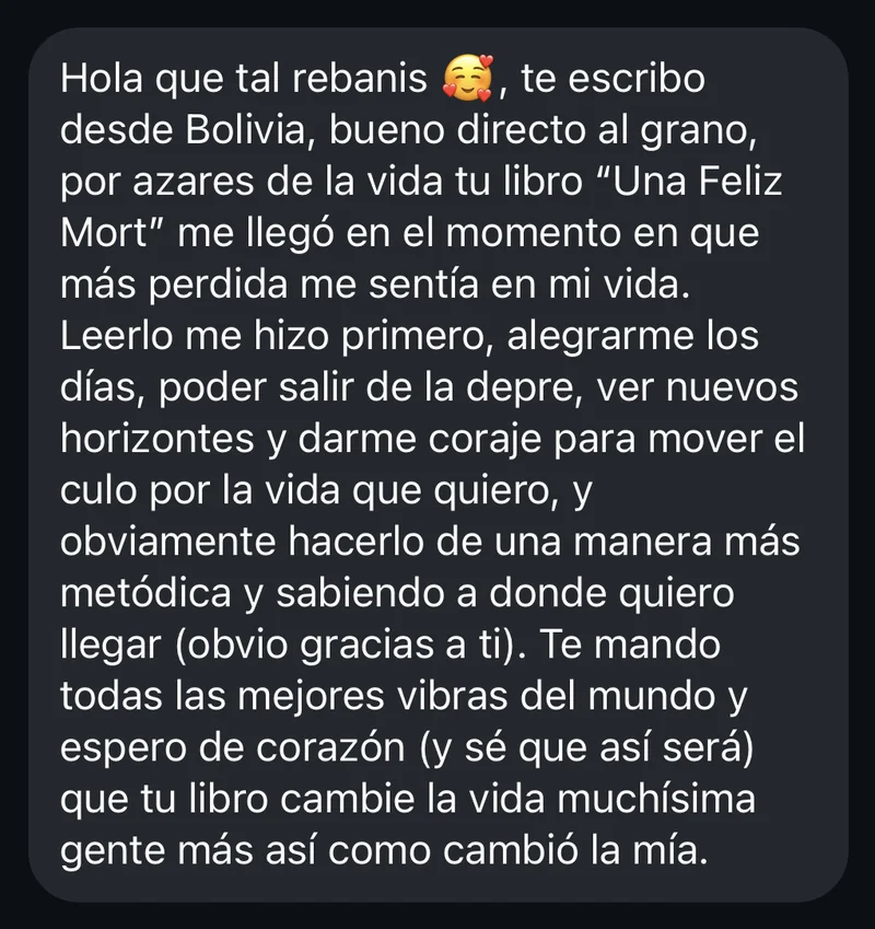 Mensaje de una lectora